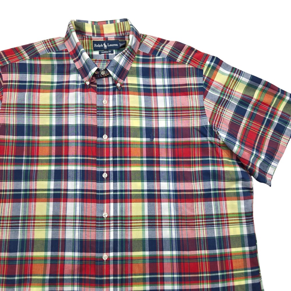 Ralph Lauren Multicolor Plaid Short Sleeve Button-Down Shirt